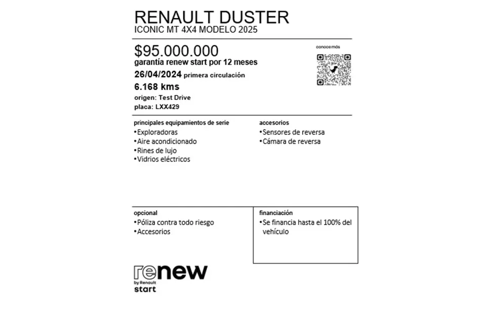 DUSTER ICONIC 1.3T 4X4 2